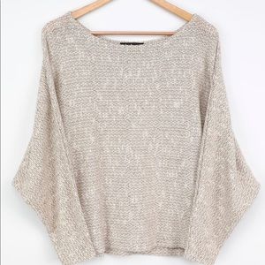 New! Perfect Mix Heather Beige Dolman Sleeve Sweater Top